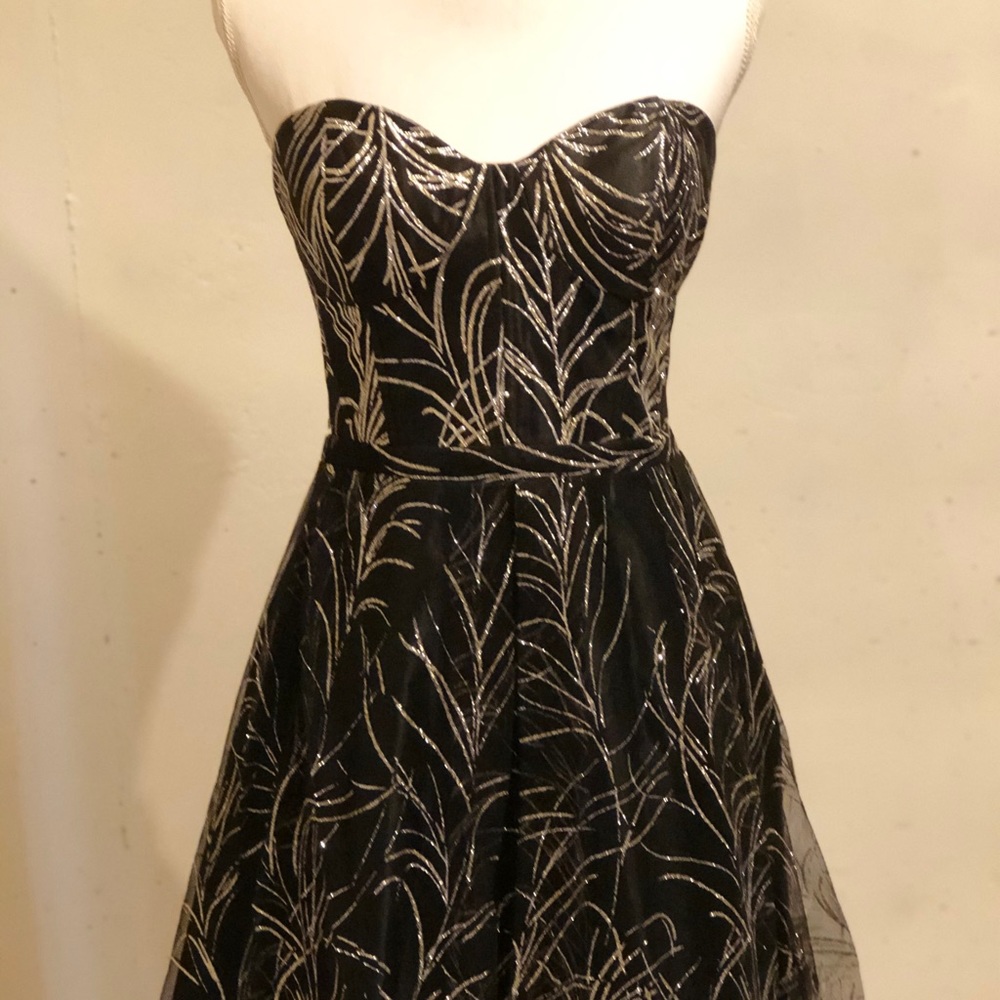 Black and gold and silver sparkly hoco dress